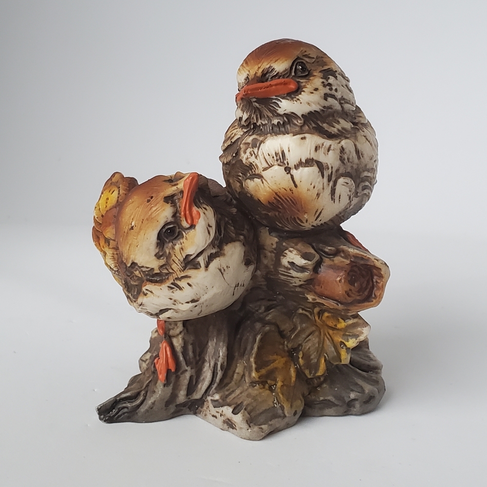 Faro A. Lucchesi Birds Figurine Cold Ceramic Resin Capodimonte Italy Handpainted